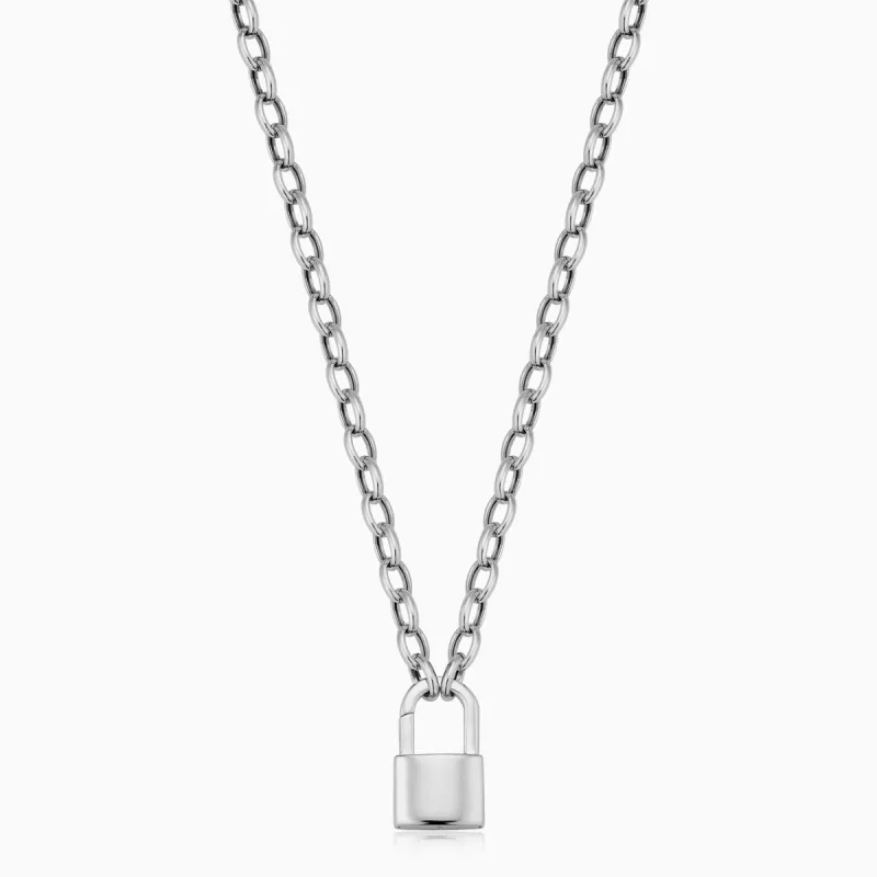 Lock it Up Connector Clasp Necklace sold by Oradina