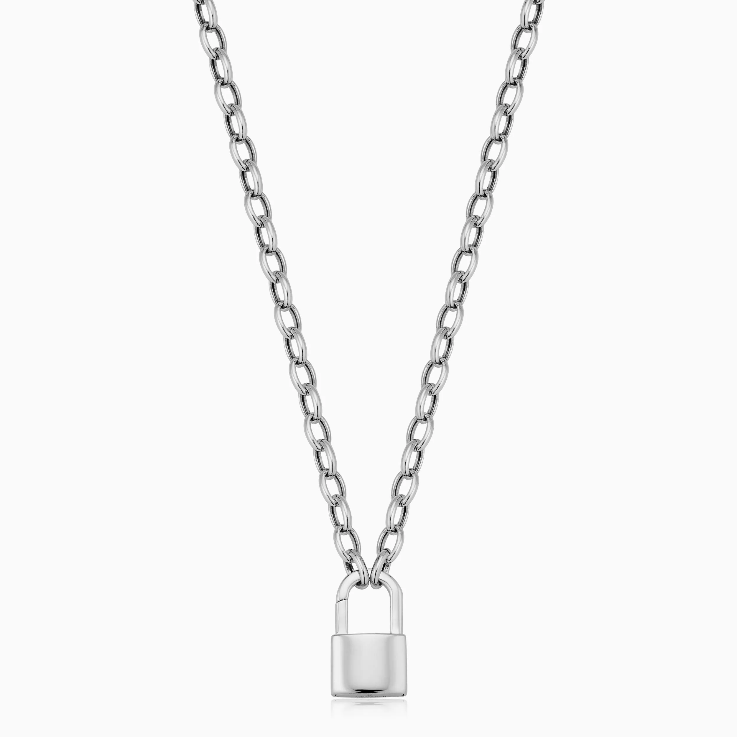 Lock it Up Connector Clasp Necklace sold by Oradina