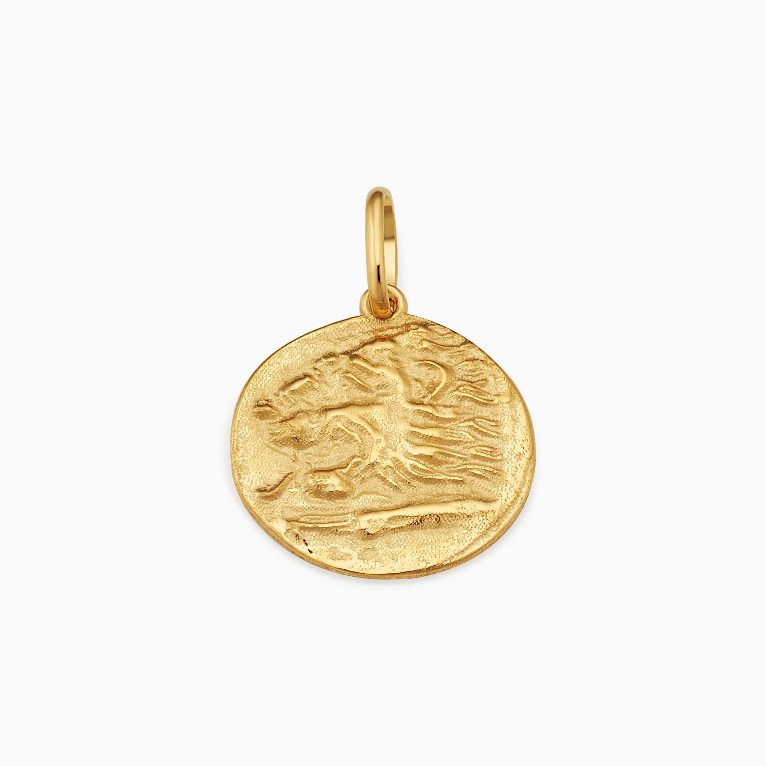 Greek Lion Medallion Pendant Charm sold by Oradina