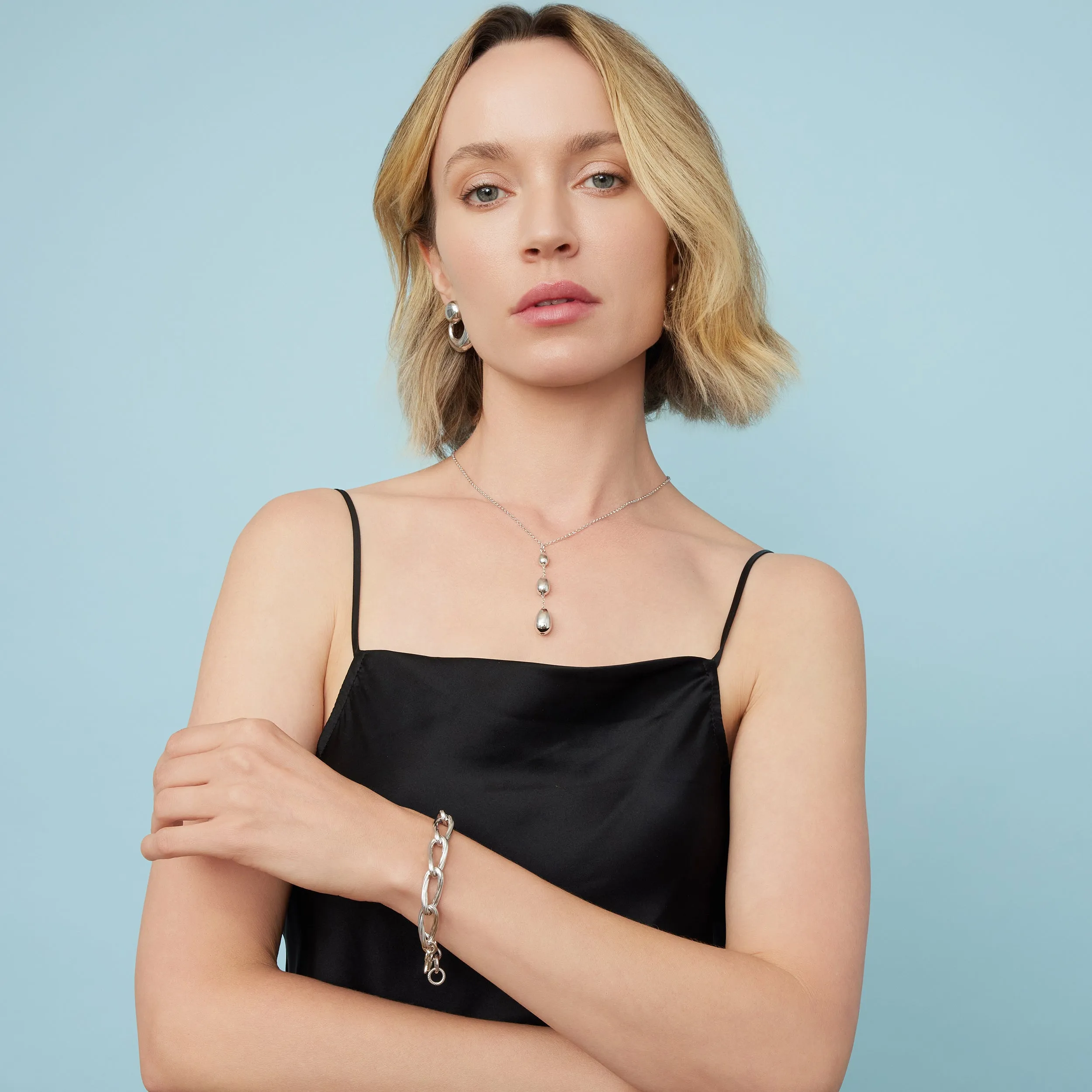 Dripped in Silver Necklace sold by Oradina product image thumbnail 5