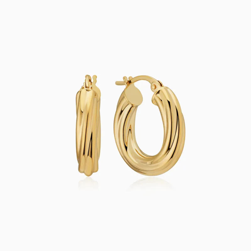 With A Twist Midi Hoops sold by Oradina