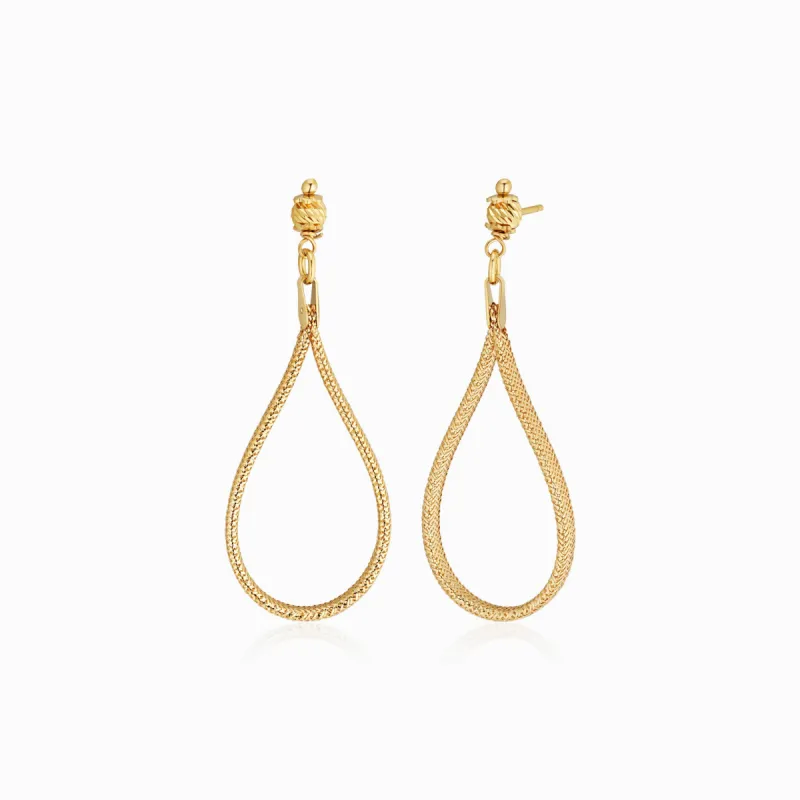 Mesh Glamour Drop Earrings sold by Oradina