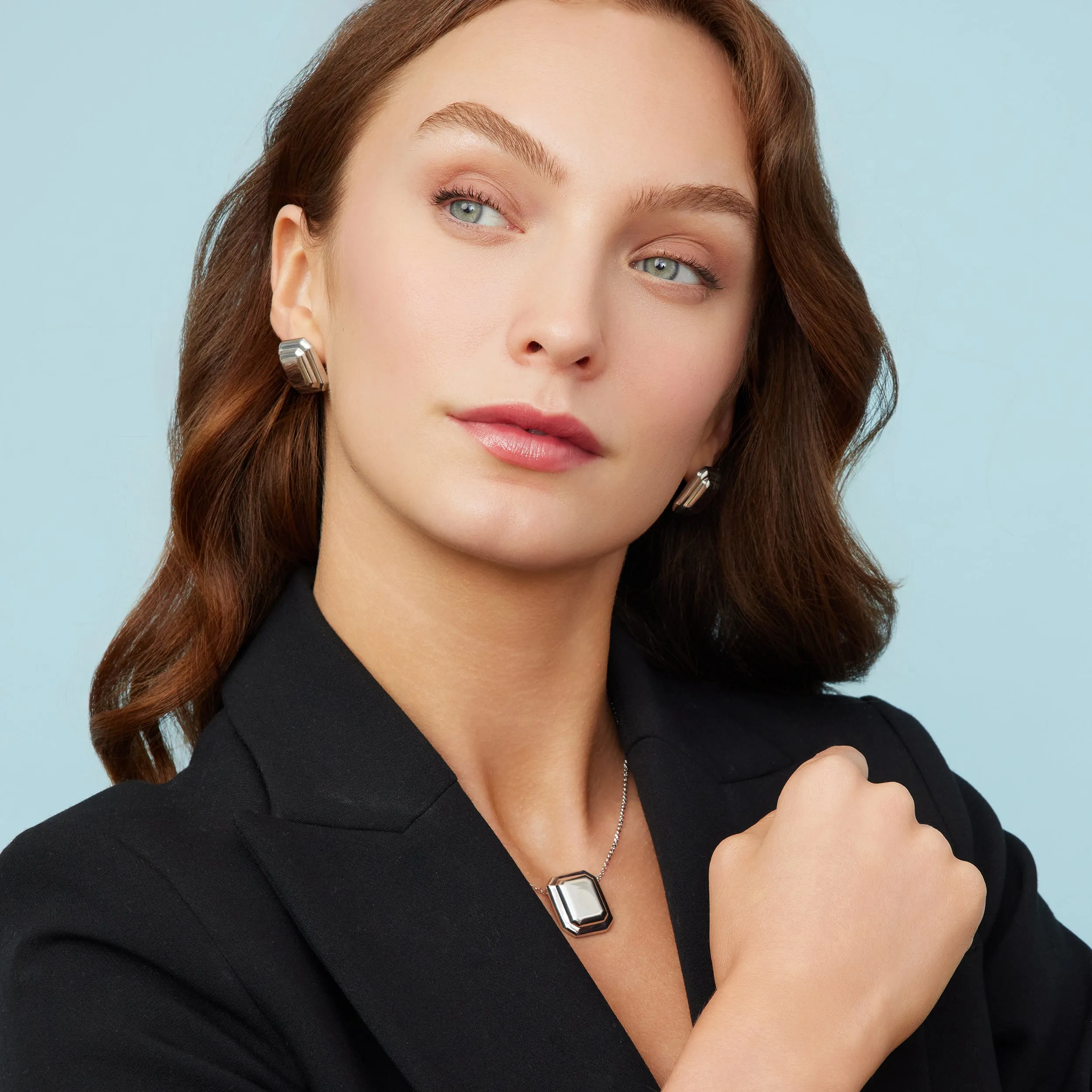 Cufflink Pendant Necklace sold by Oradina product image thumbnail 4