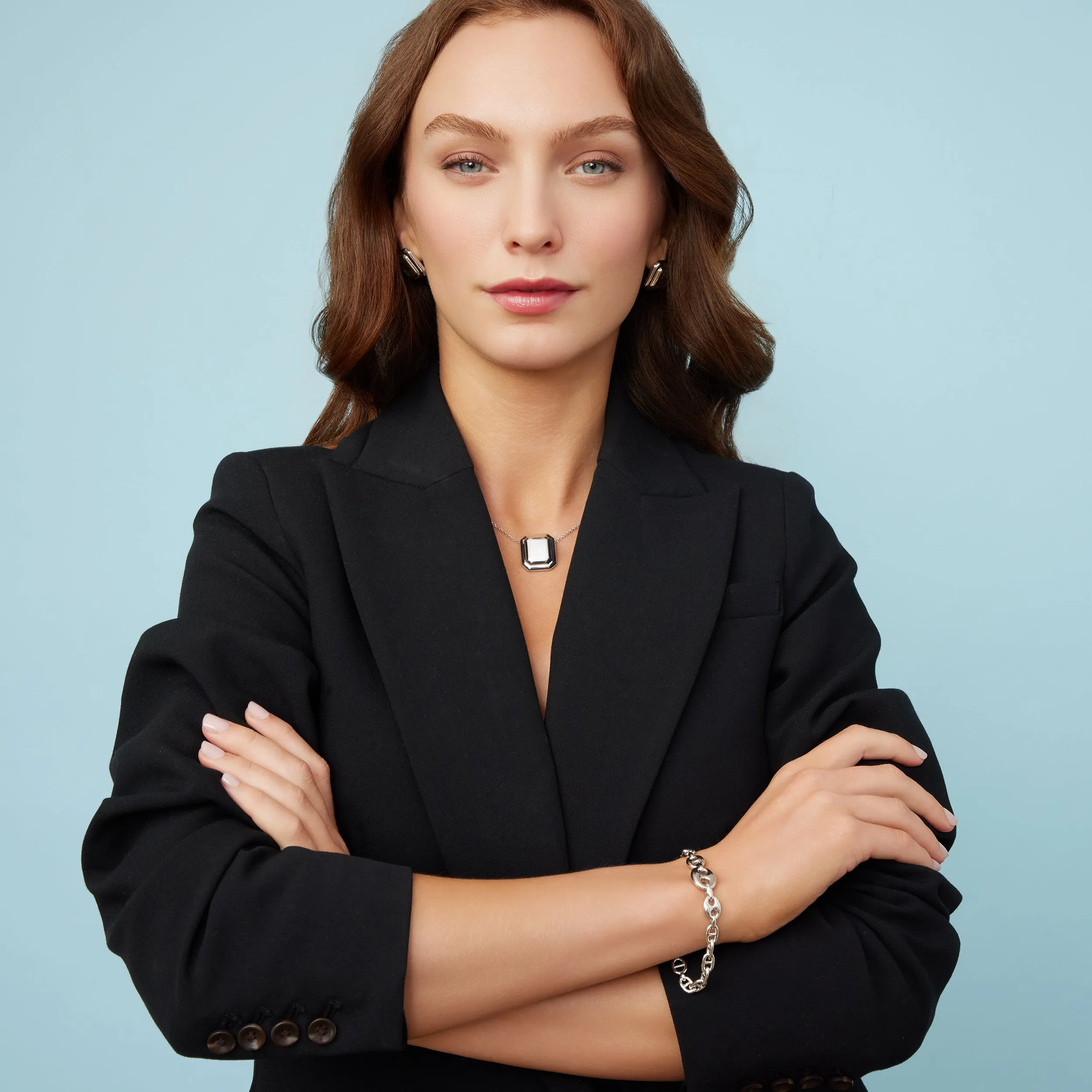 Cufflink Pendant Necklace sold by Oradina product image thumbnail 3