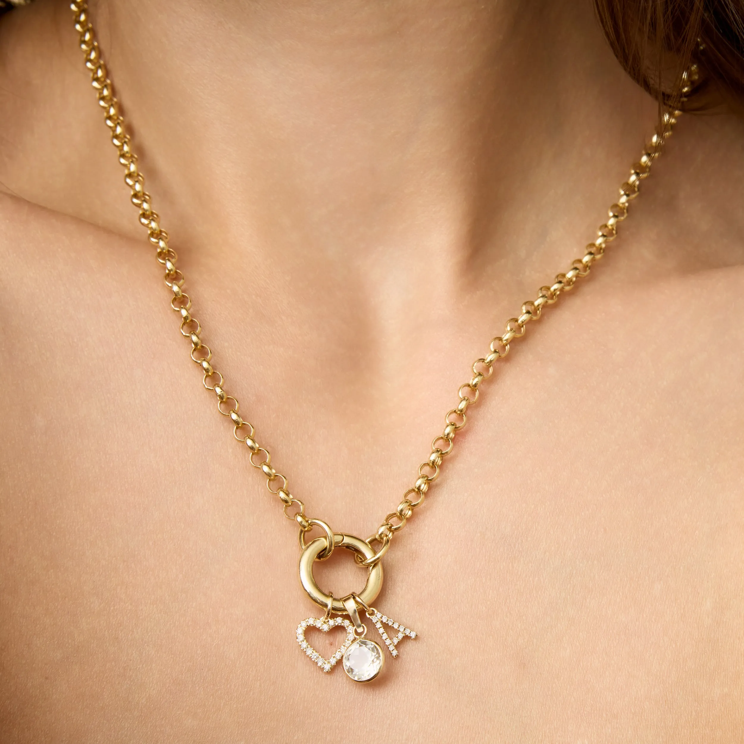 Open Heart Diamond Pendant Charm sold by Oradina product image thumbnail 4