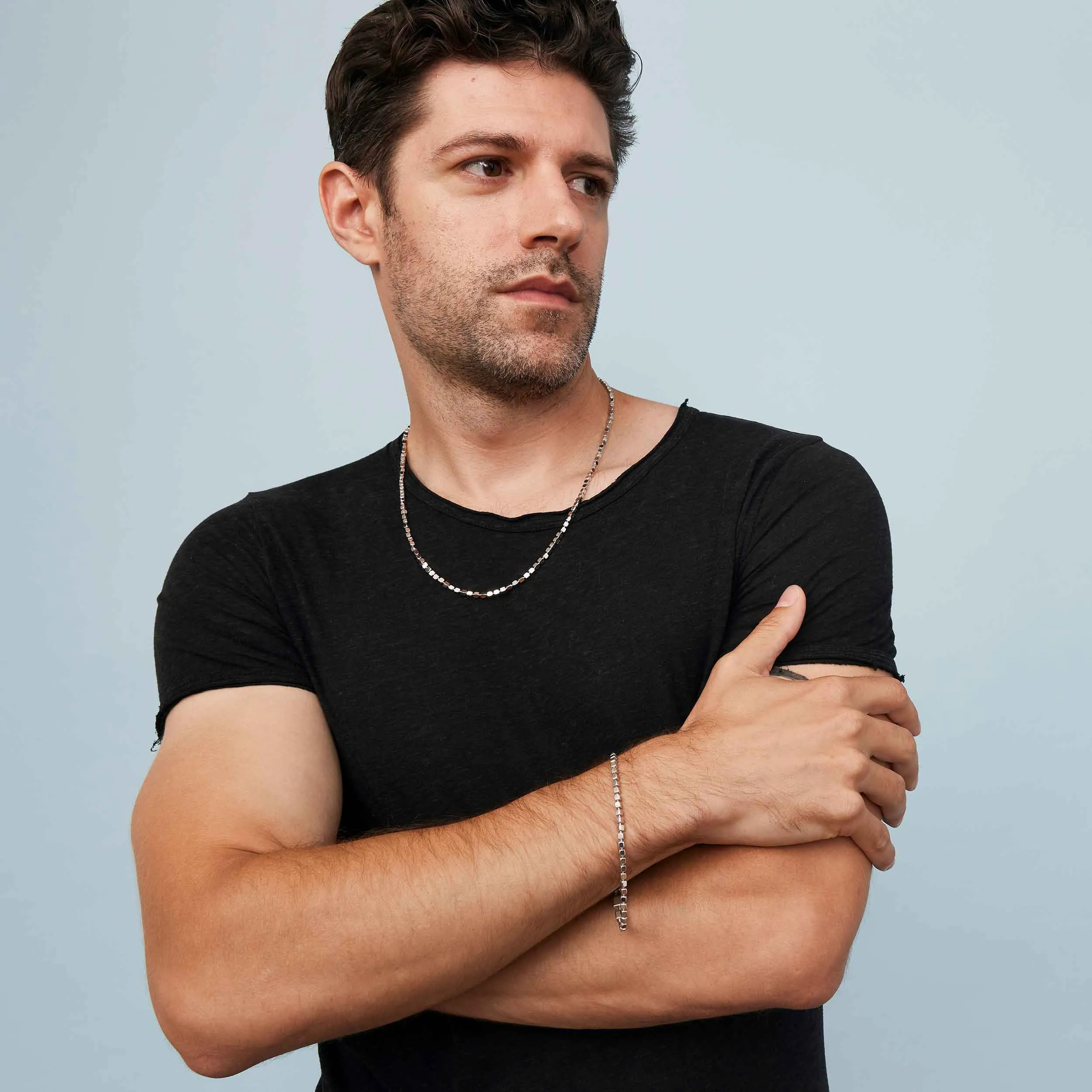 Modern Cube Link Necklace sold by Oradina product image thumbnail 5