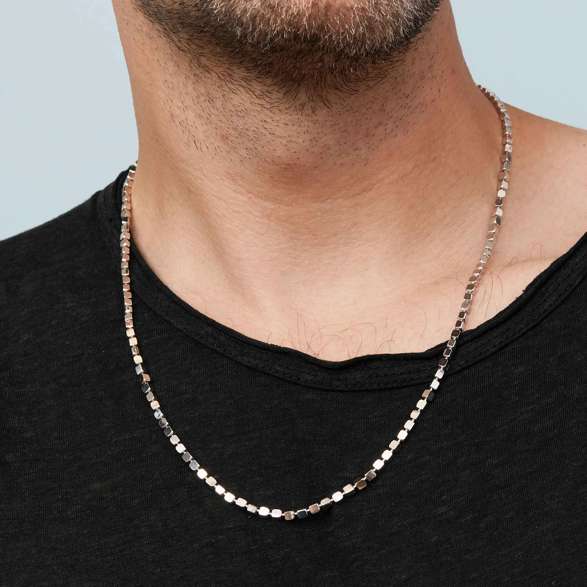 Modern Cube Link Necklace sold by Oradina product image thumbnail 2