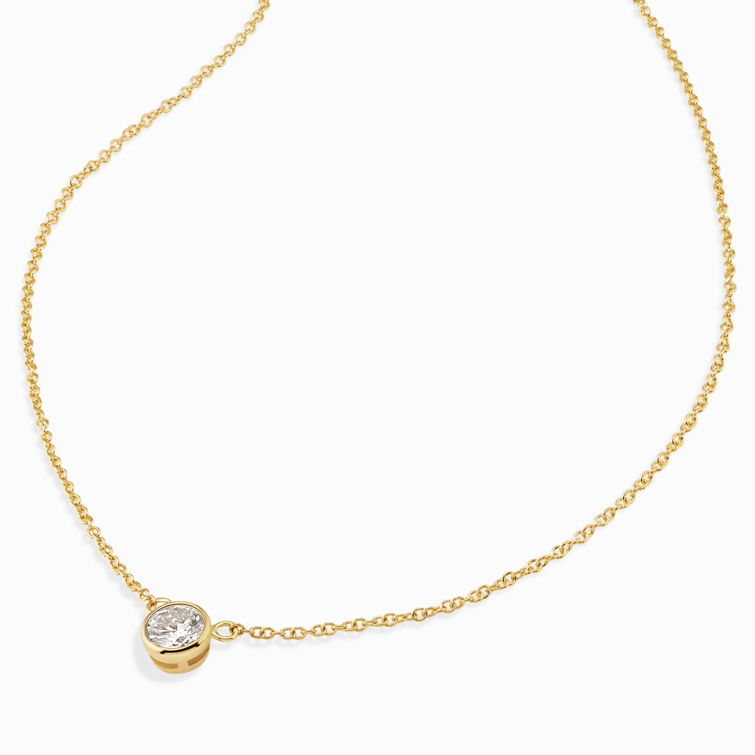 Luminous Lab Diamond Bezel Necklace sold by Oradina product image thumbnail 3