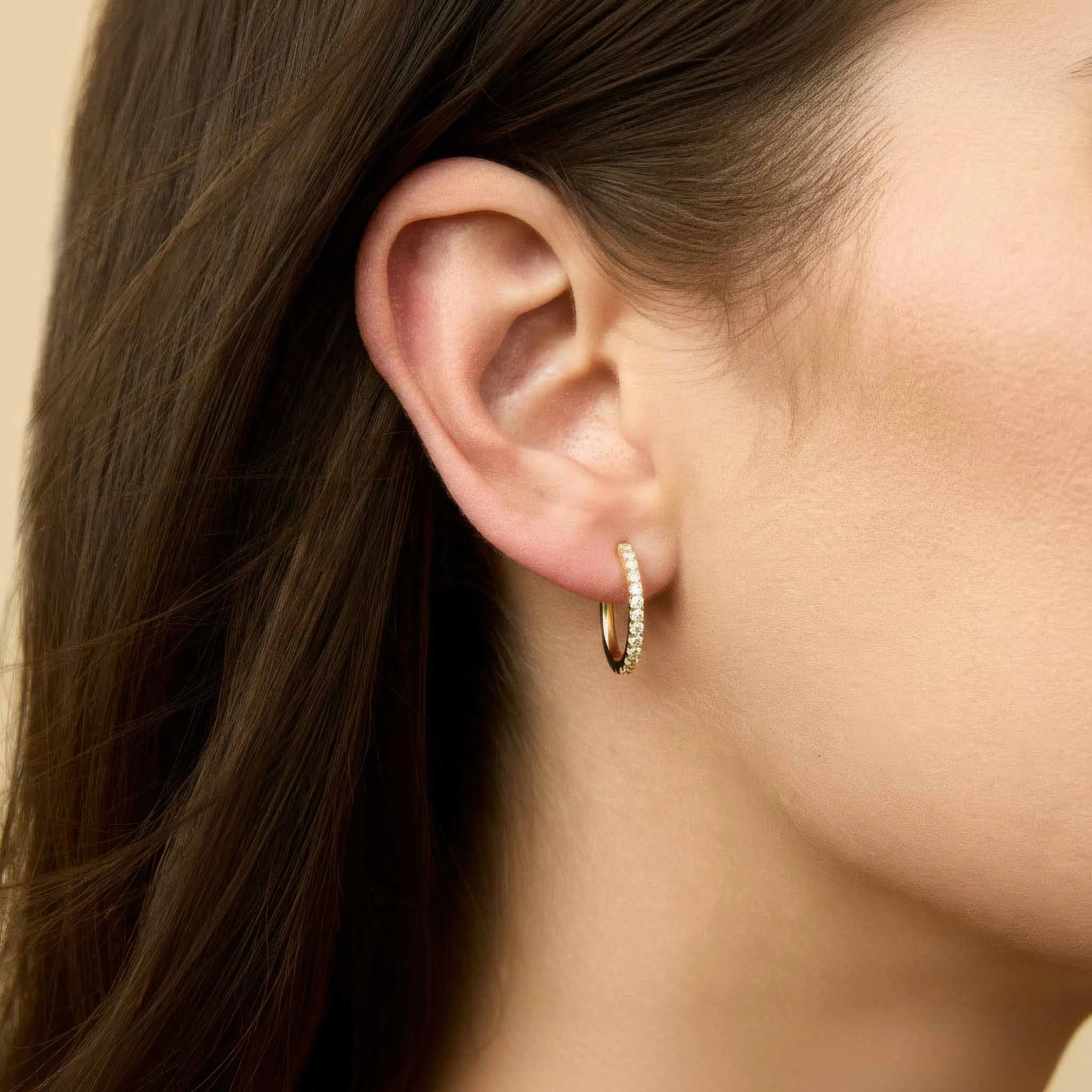 Regal Diamond Open Hoops sold by Oradina product image thumbnail 2