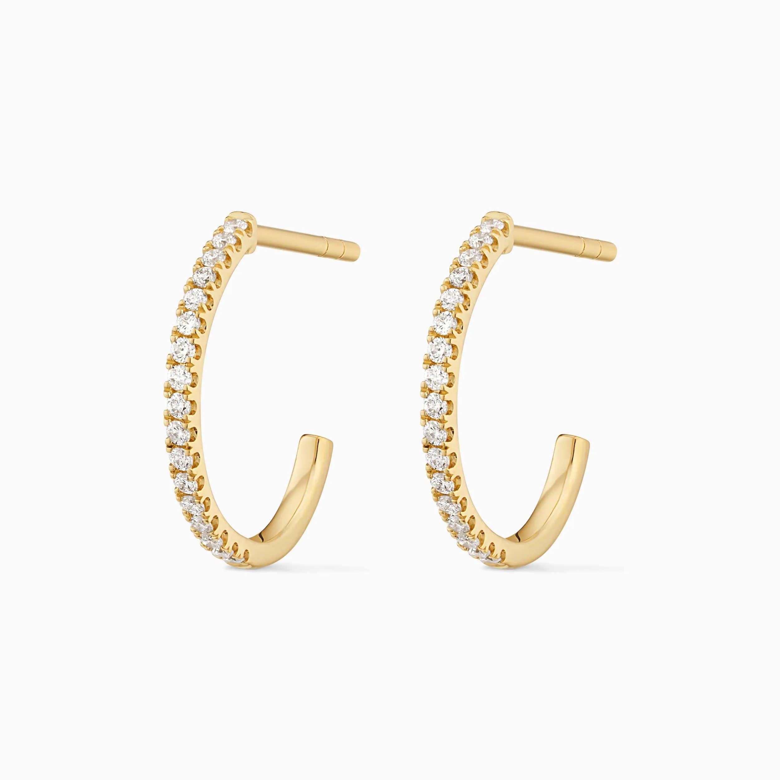 Regal Diamond Open Hoops sold by Oradina product image thumbnail 3