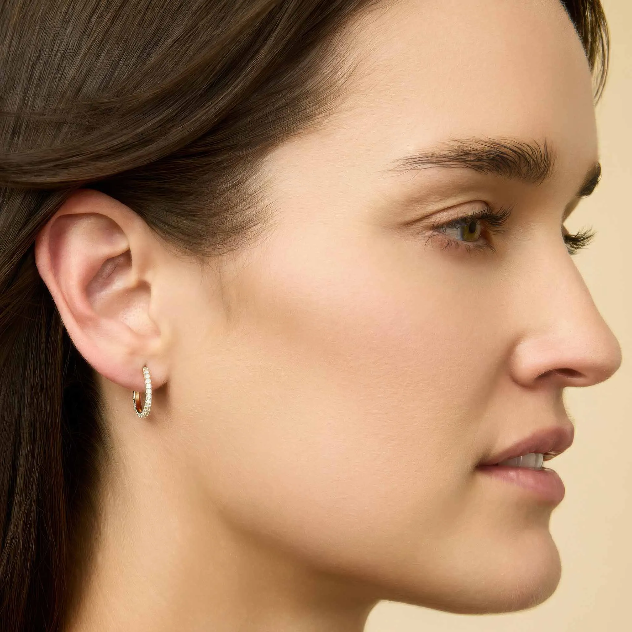 Regal Diamond Open Hoops sold by Oradina product image thumbnail 4