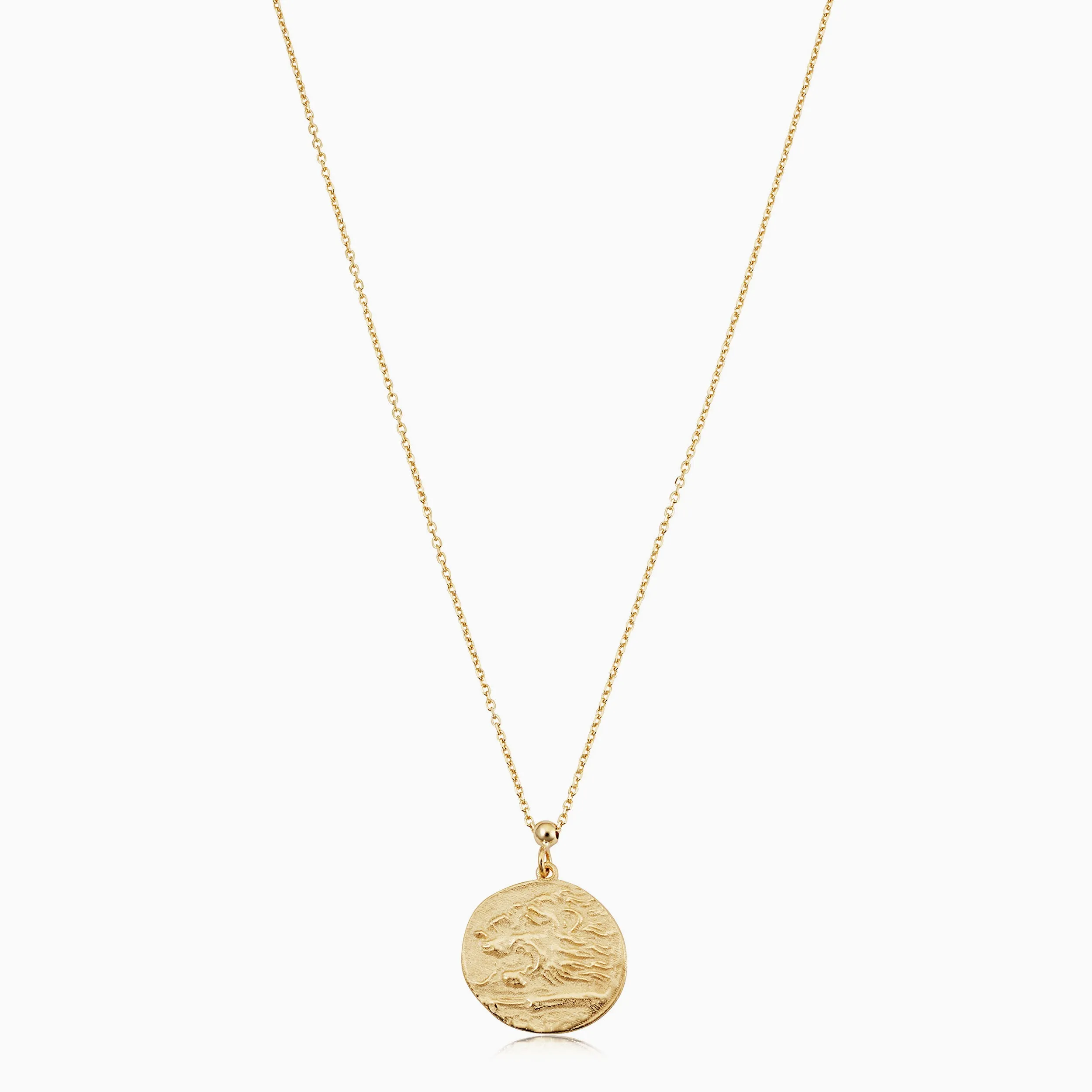 Greek Lion Medallion Necklace sold by Oradina
