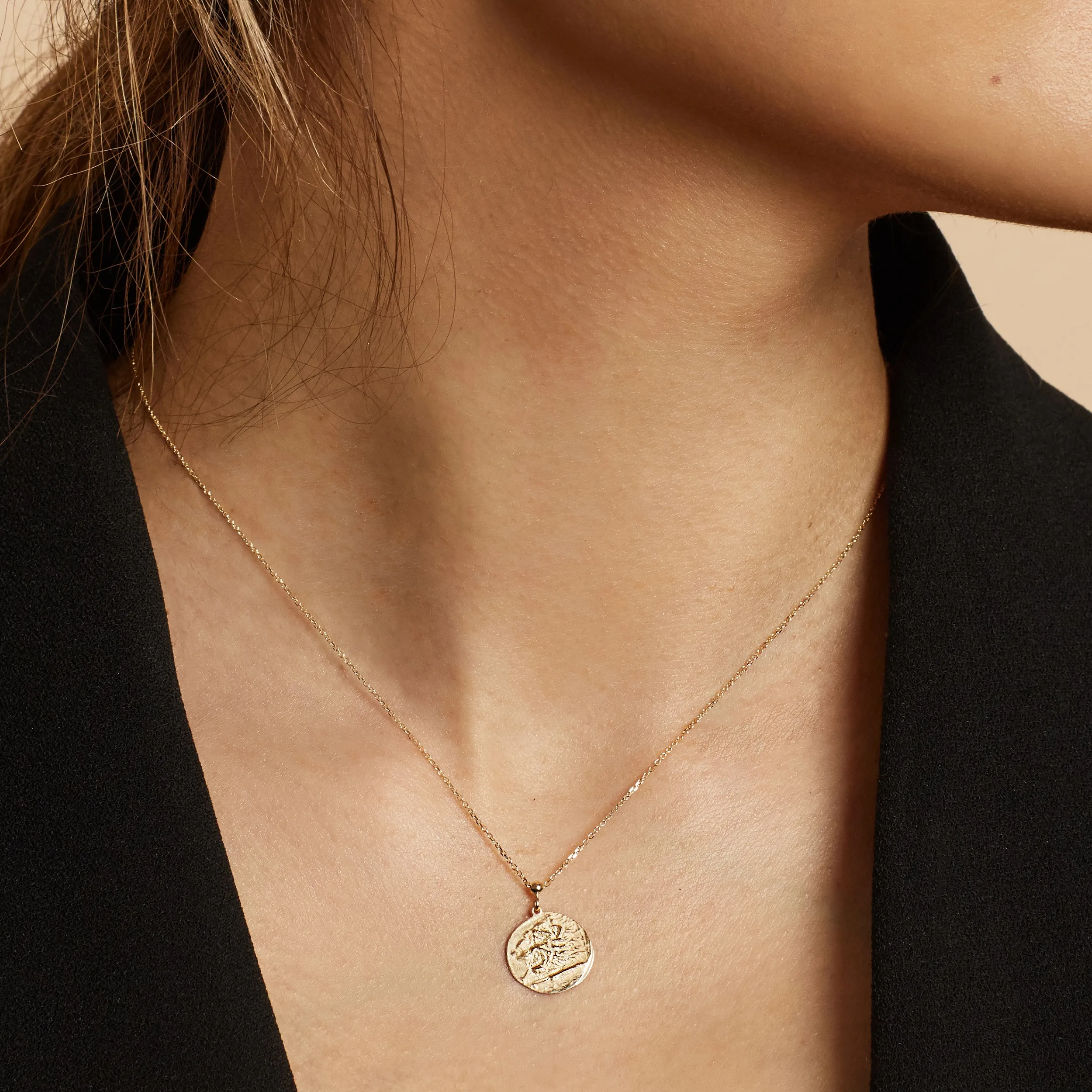 Greek Lion Medallion Necklace sold by Oradina product image thumbnail 2