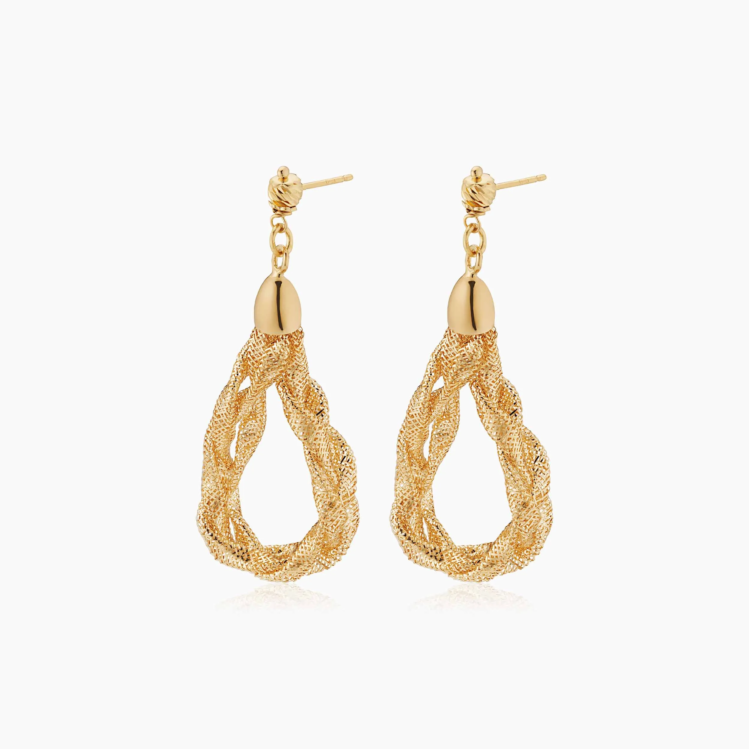 Mesh Glamour Drop Earrings sold by Oradina