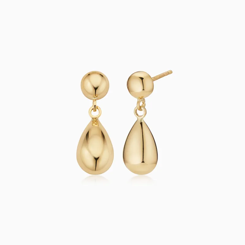 Dripping Gold Drop Earrings sold by Oradina