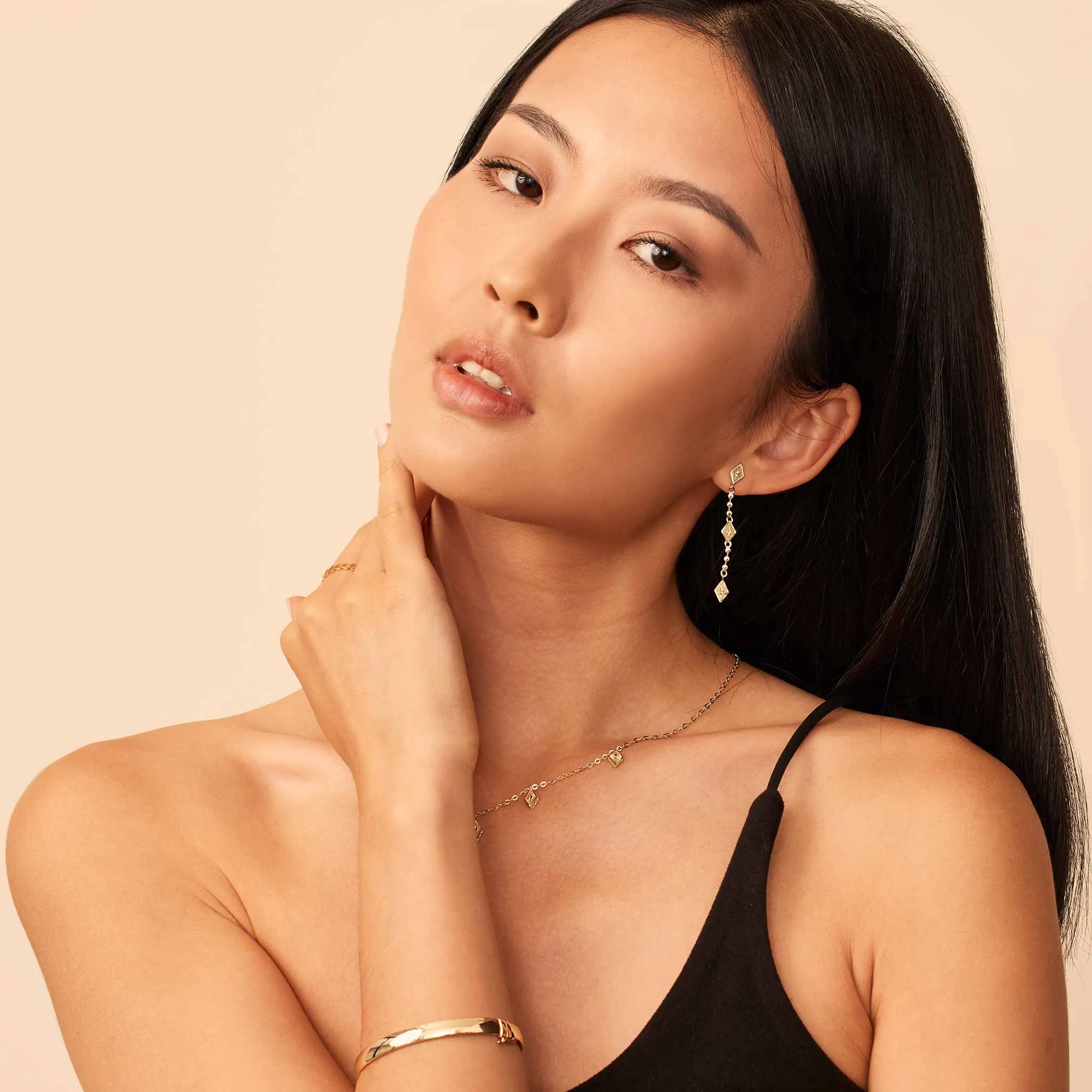 Roma Diamond Drop Earrings sold by Oradina product image thumbnail 3