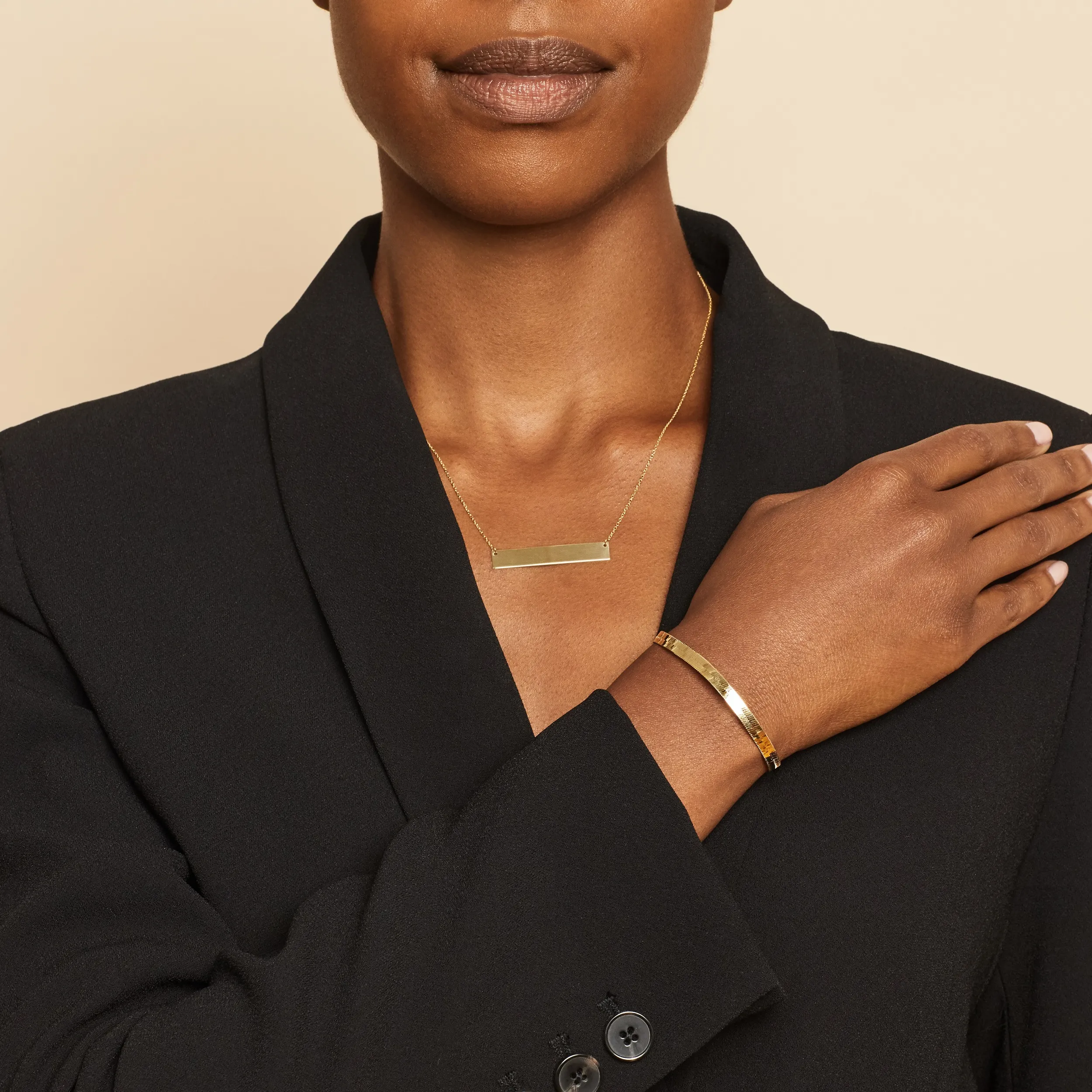 Park Avenue Bold Herringbone Bracelet sold by Oradina product image thumbnail 3