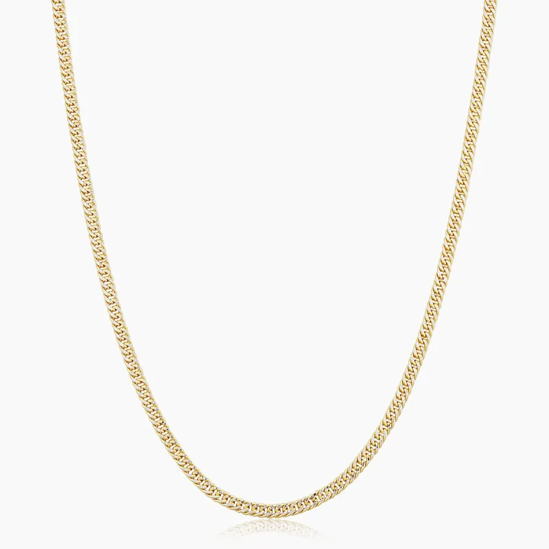 Carmine Curb Pavé Necklace sold by Oradina