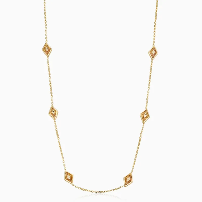 Roma Diamond Station Necklace sold by Oradina