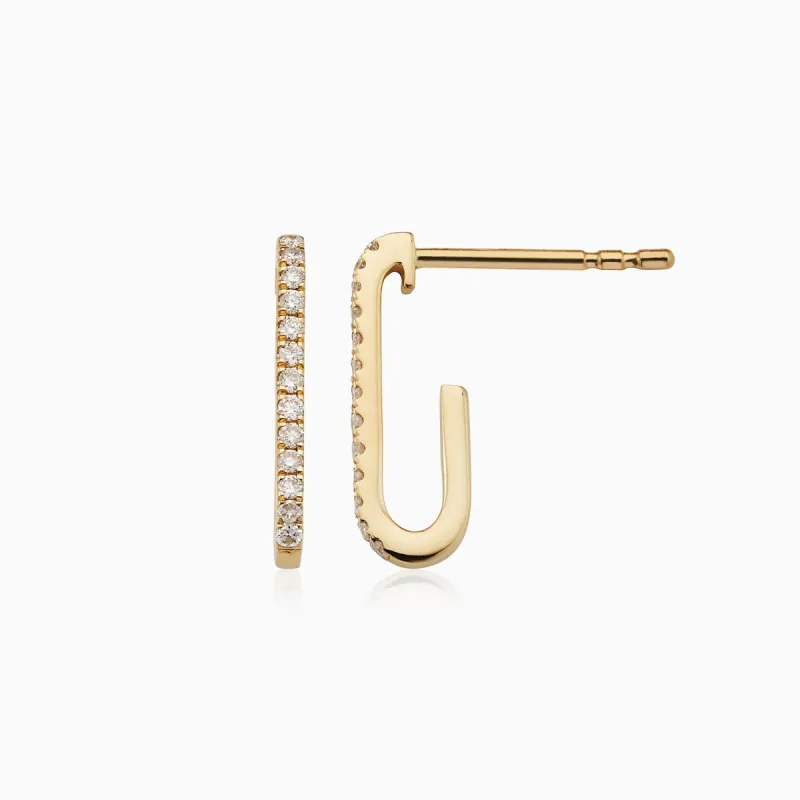 Venice Link Diamond Studs sold by Oradina