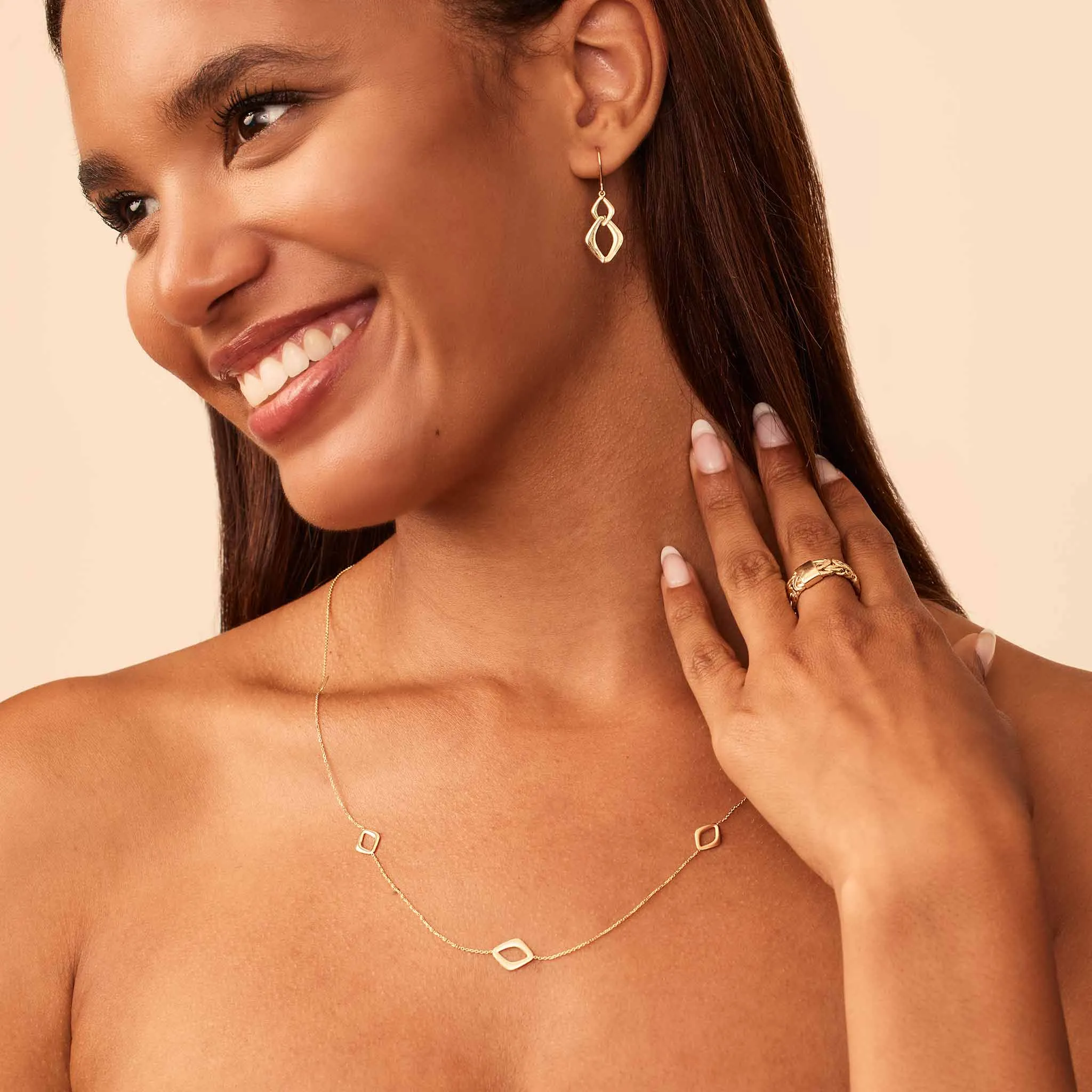 Dream Link Drop Earrings sold by Oradina product image thumbnail 4