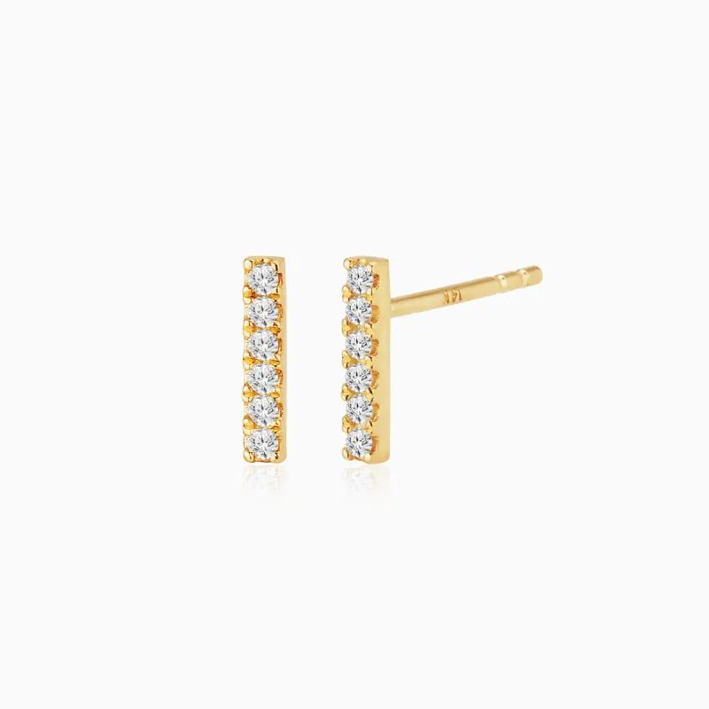Brooklyn Bar Diamond Studs sold by Oradina