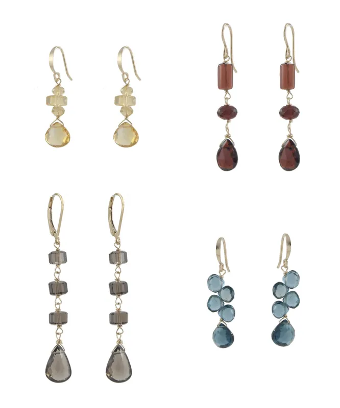 Monochromatic Stone Earrings sold by Peggy Li Creations