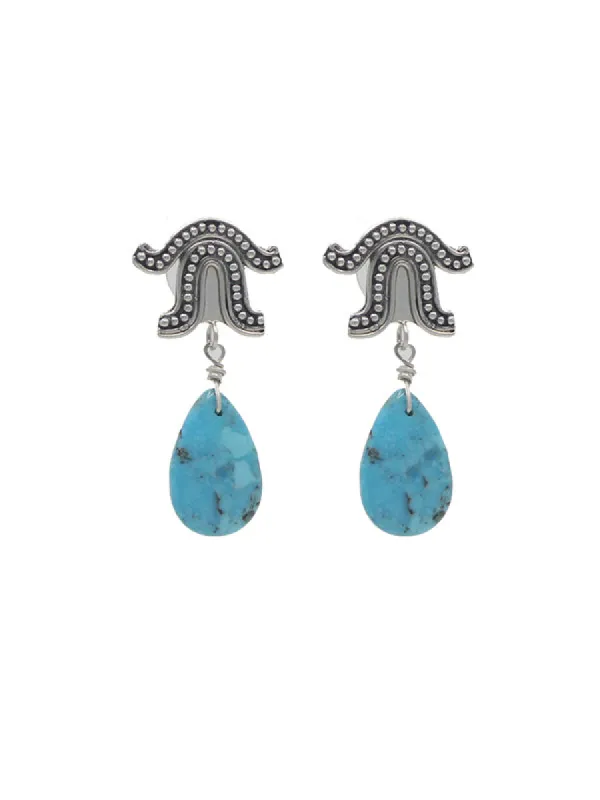 Bali Turquiose Drop Earrings made by Peggy Li Creations
