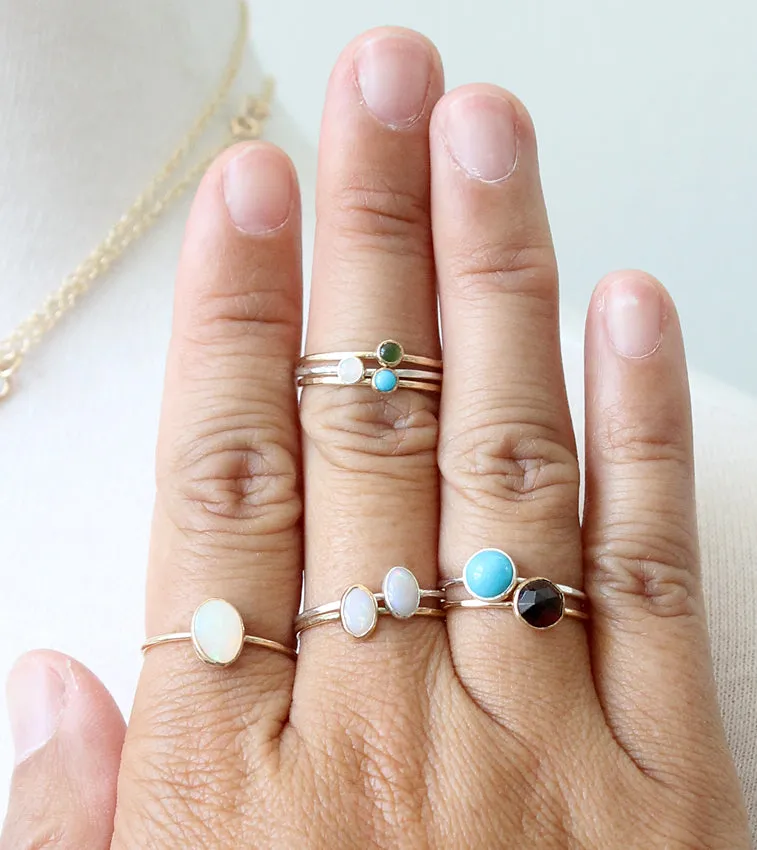 Small Oval Opal Ring sold by Peggy Li Creations product image thumbnail 2
