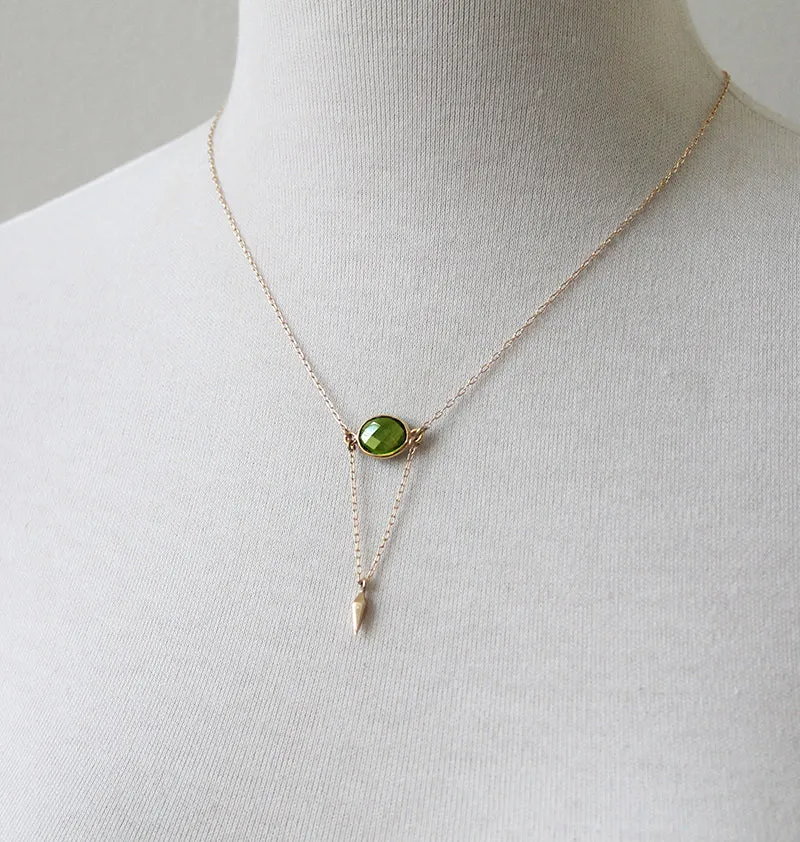 Peridot Point Necklace sold by Peggy Li Creations product image thumbnail 2