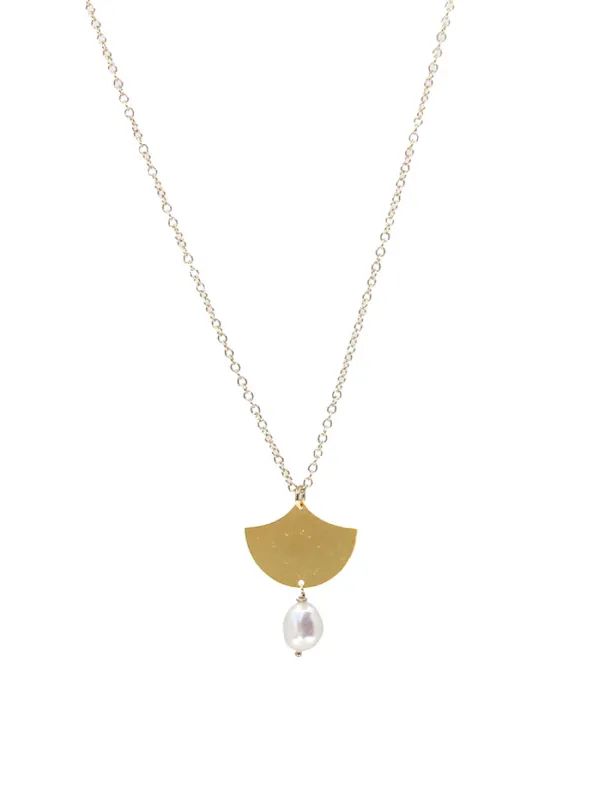 Fan Pearl Necklace sold by Peggy Li Creations