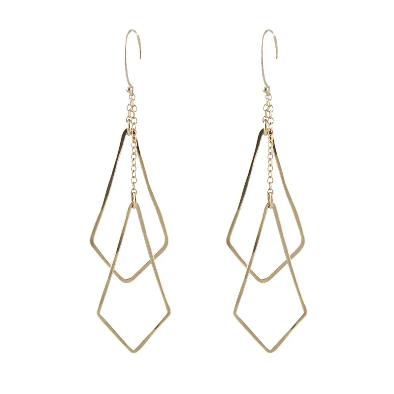 Diamond Shape Chime Earrings made by Peggy Li Creations