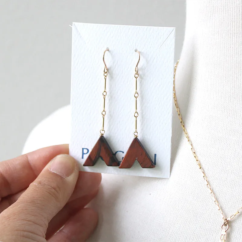 Chevron Drop Earrings sold by Peggy Li Creations product image thumbnail 2