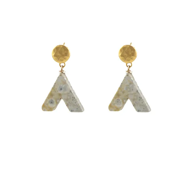 Chevron Stone Earrings sold by Peggy Li Creations