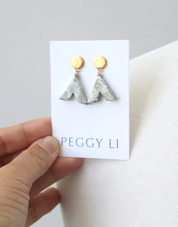 Chevron Stone Earrings sold by Peggy Li Creations product image thumbnail 2