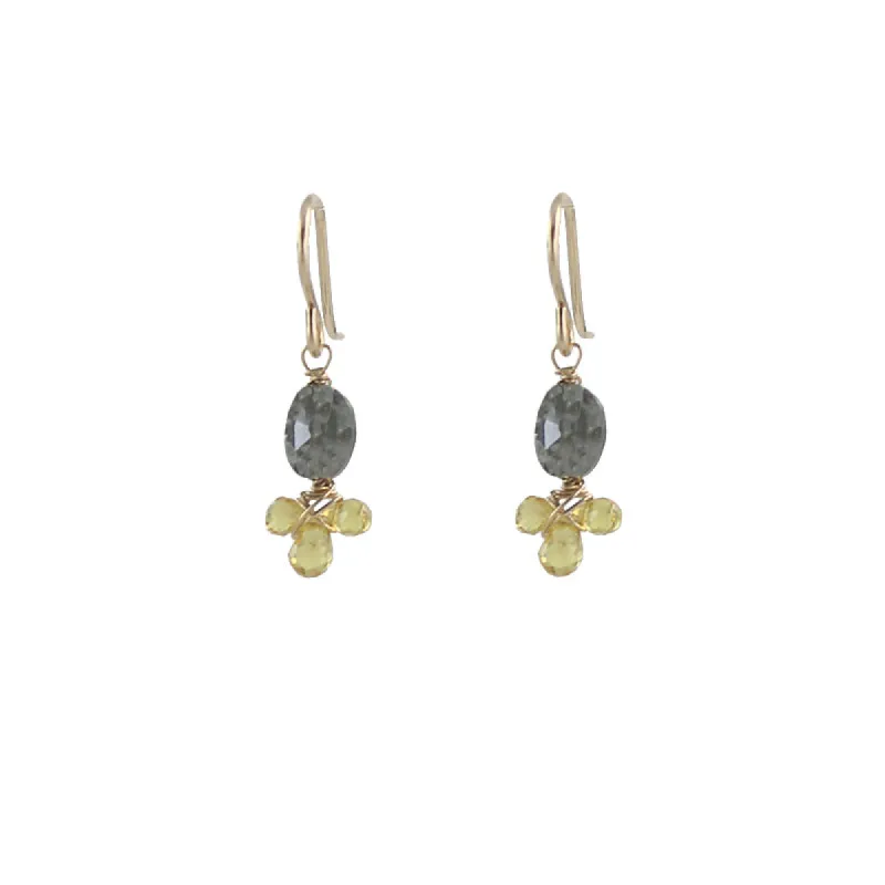 Gem Fleur Earrings sold by Peggy Li Creations