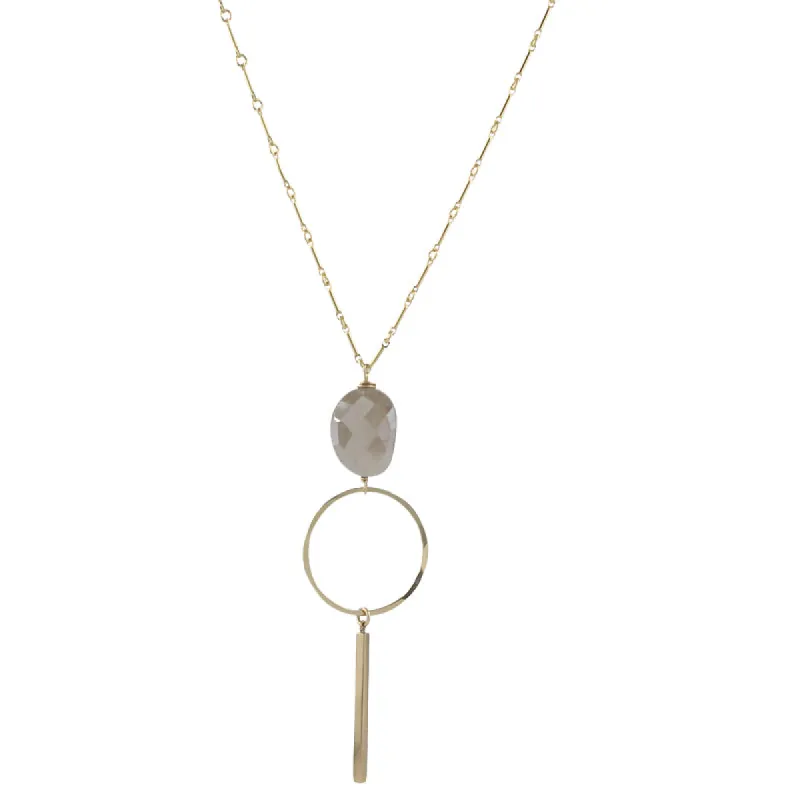 Moonstone Bar Necklace sold by Peggy Li Creations