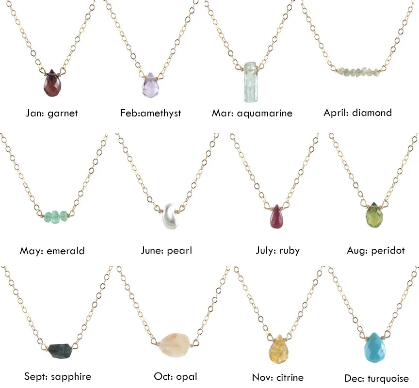 Birthstone Gem Necklaces - GF sold by Peggy Li Creations product image thumbnail 2