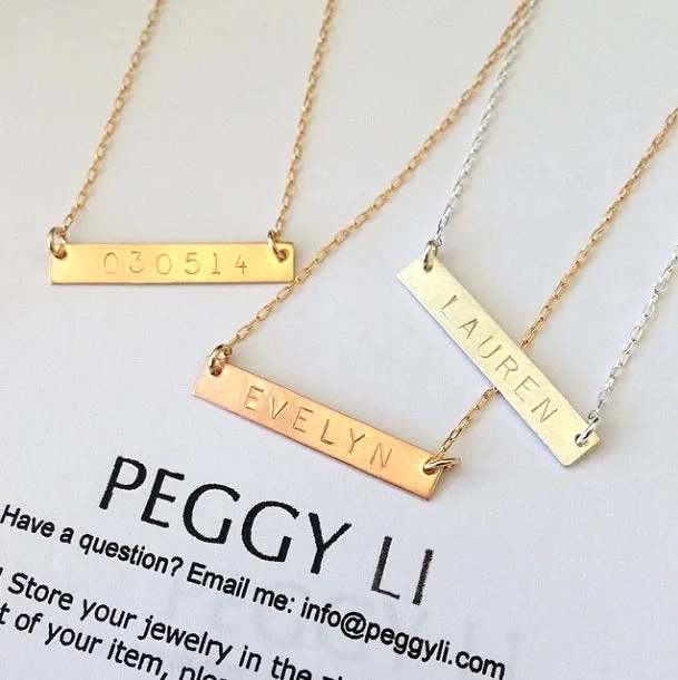 Nameplate Necklace - GF sold by Peggy Li Creations product image thumbnail 3