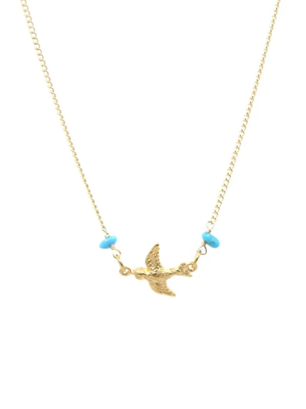 Bitty Bird Charm Necklace sold by Peggy Li Creations