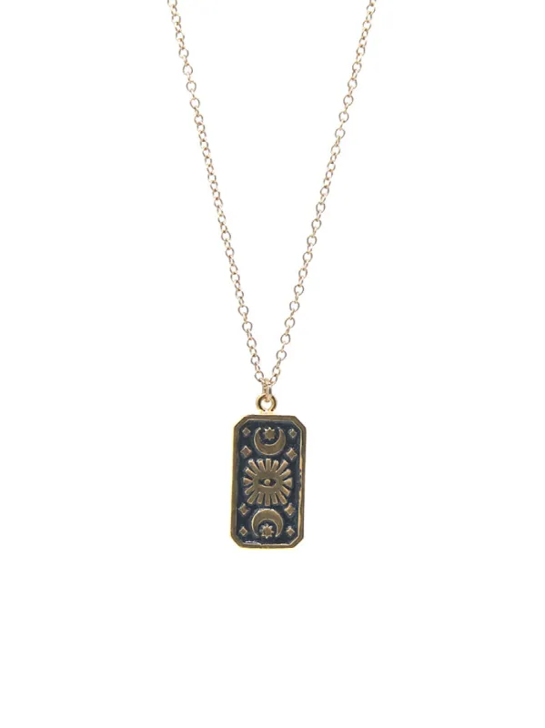 Evil Eye Tile Necklace sold by Peggy Li Creations