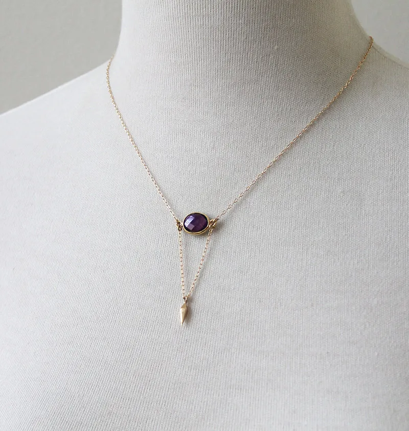 Amethyst Point Necklace sold by Peggy Li Creations product image thumbnail 2