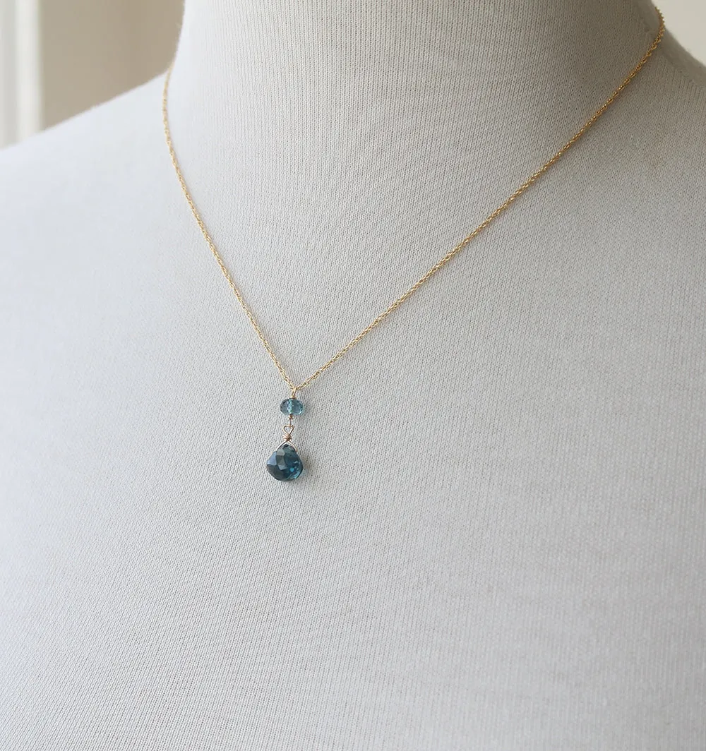 London Blue Topaz Necklace sold by Peggy Li Creations product image thumbnail 2