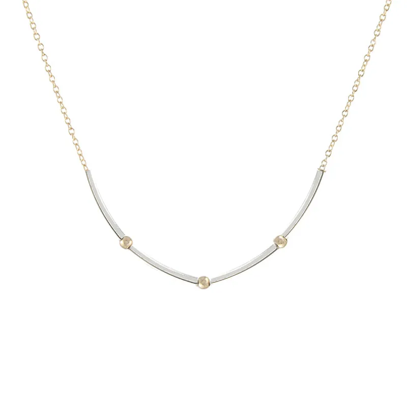 Square Tube Mixed Necklace sold by Peggy Li Creations