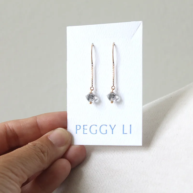 Half Herkimer Threader Earrings sold by Peggy Li Creations product image thumbnail 2