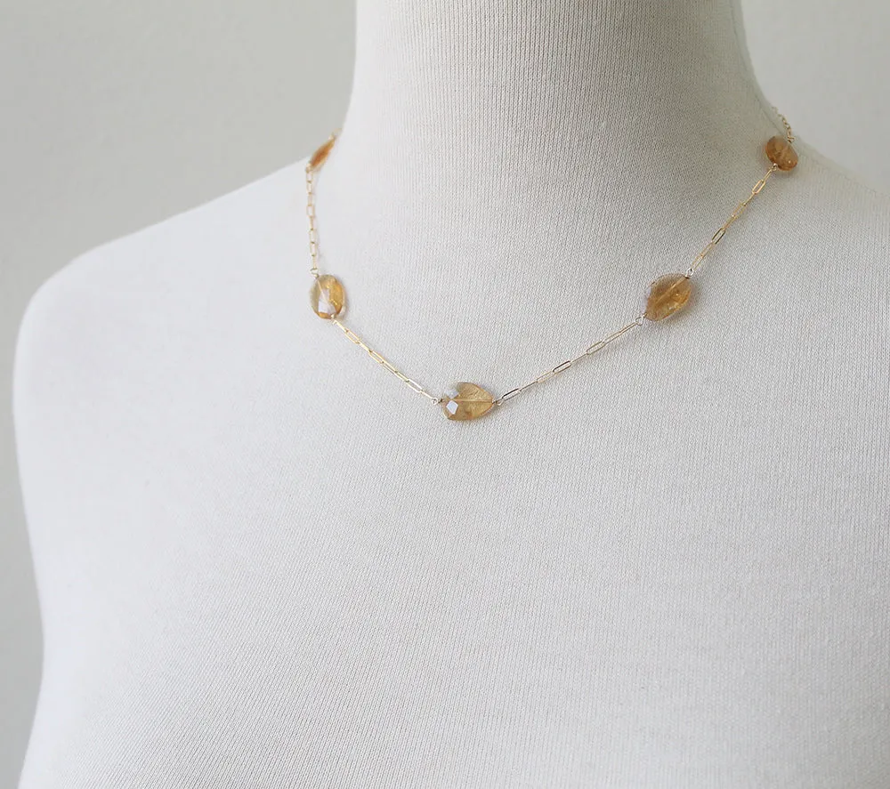 Citrine Ovals Necklace sold by Peggy Li Creations product image thumbnail 2