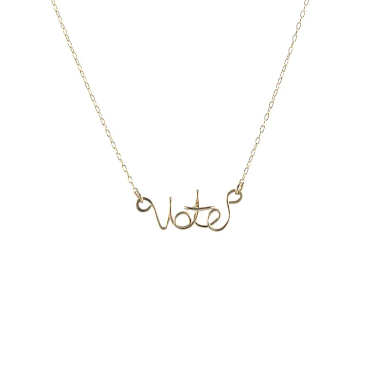 Vote Necklace sold by Peggy Li Creations