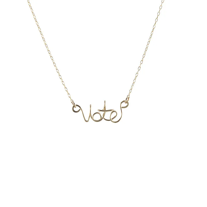 Vote Necklace sold by Peggy Li Creations