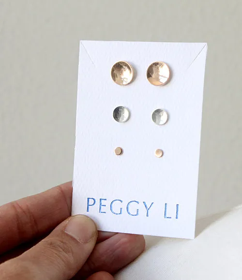Nailhead Stud Earrings sold by Peggy Li Creations product image thumbnail 3