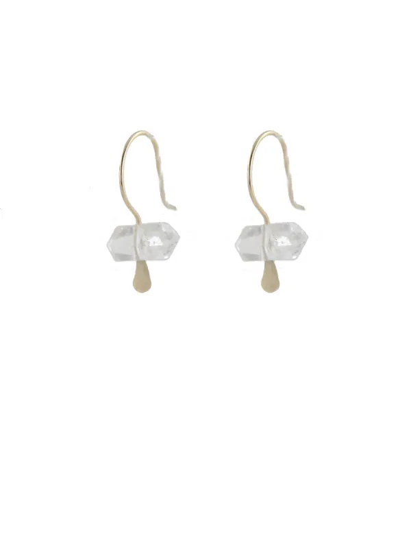 Herkimer Huggie Earrings sold by Peggy Li Creations
